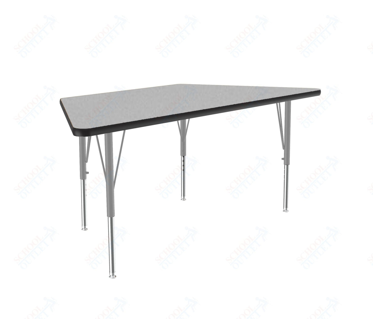 Correll Trapezoid Deluxe High - Pressure Top Activity Tables 30"W x 60"L x 19 - 29"H Adjustable Height (COR - A3060 - TRP - XX) - SchoolOutlet