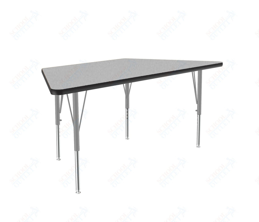 Correll Trapezoid Deluxe High - Pressure Top Activity Tables 30"W x 60"L x 19 - 29"H Adjustable Height (COR - A3060 - TRP - XX) - SchoolOutlet