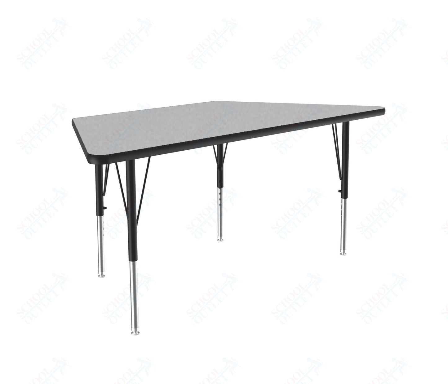Correll Trapezoid Deluxe High - Pressure Top Activity Tables 30"W x 60"L x 19 - 29"H Adjustable Height (COR - A3060 - TRP - XX) - SchoolOutlet