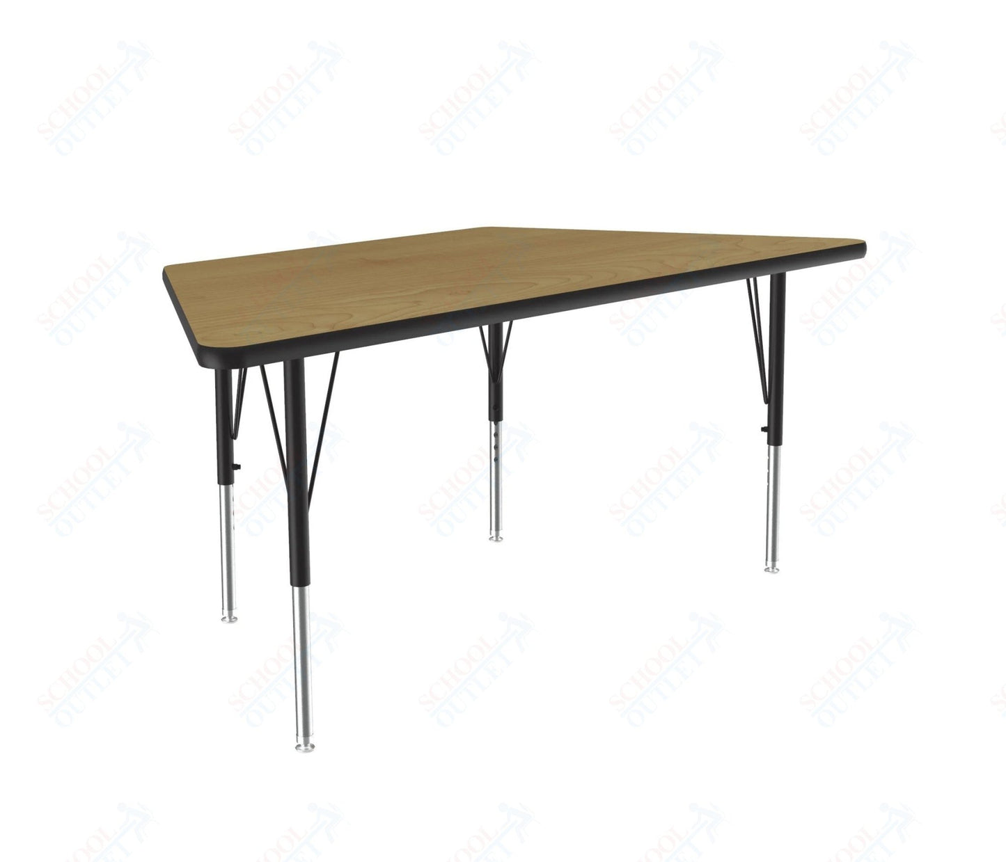 Correll Trapezoid Deluxe High - Pressure Top Activity Tables 30"W x 60"L x 19 - 29"H Adjustable Height (COR - A3060 - TRP - XX) - SchoolOutlet