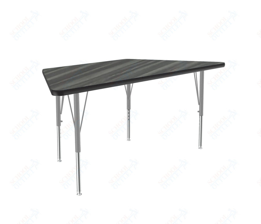 Correll Trapezoid Deluxe High - Pressure Top Activity Tables 30"W x 60"L x 19 - 29"H Adjustable Height (COR - A3060 - TRP - XX) - SchoolOutlet