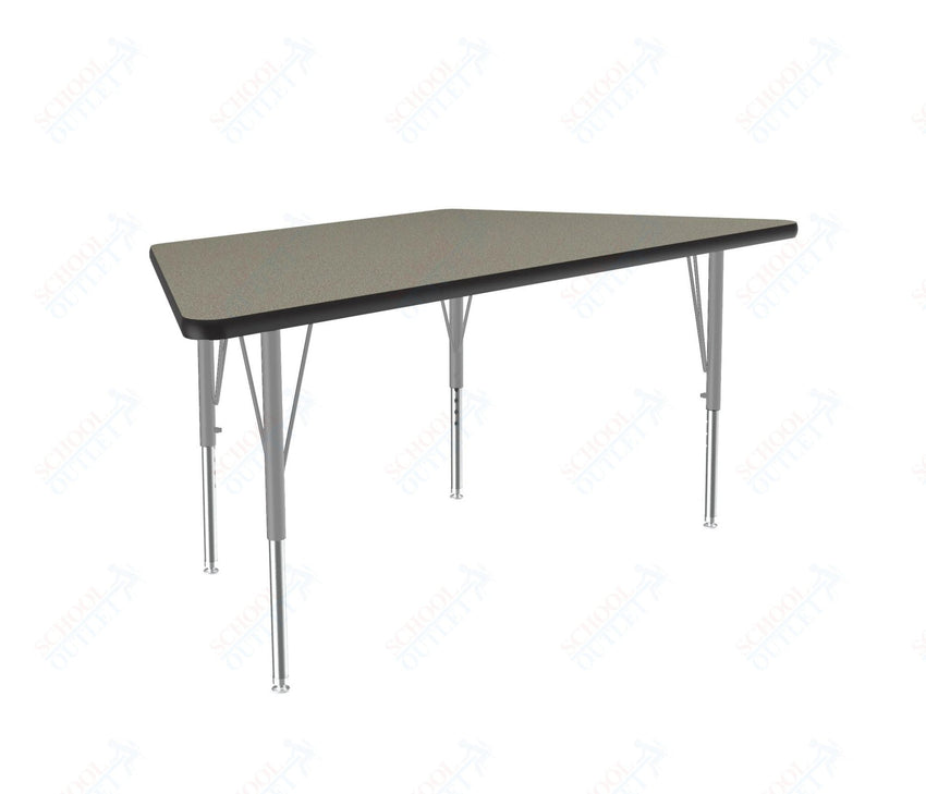 Correll Trapezoid Deluxe High - Pressure Top Activity Tables 30"W x 60"L x 19 - 29"H Adjustable Height (COR - A3060 - TRP - XX) - SchoolOutlet
