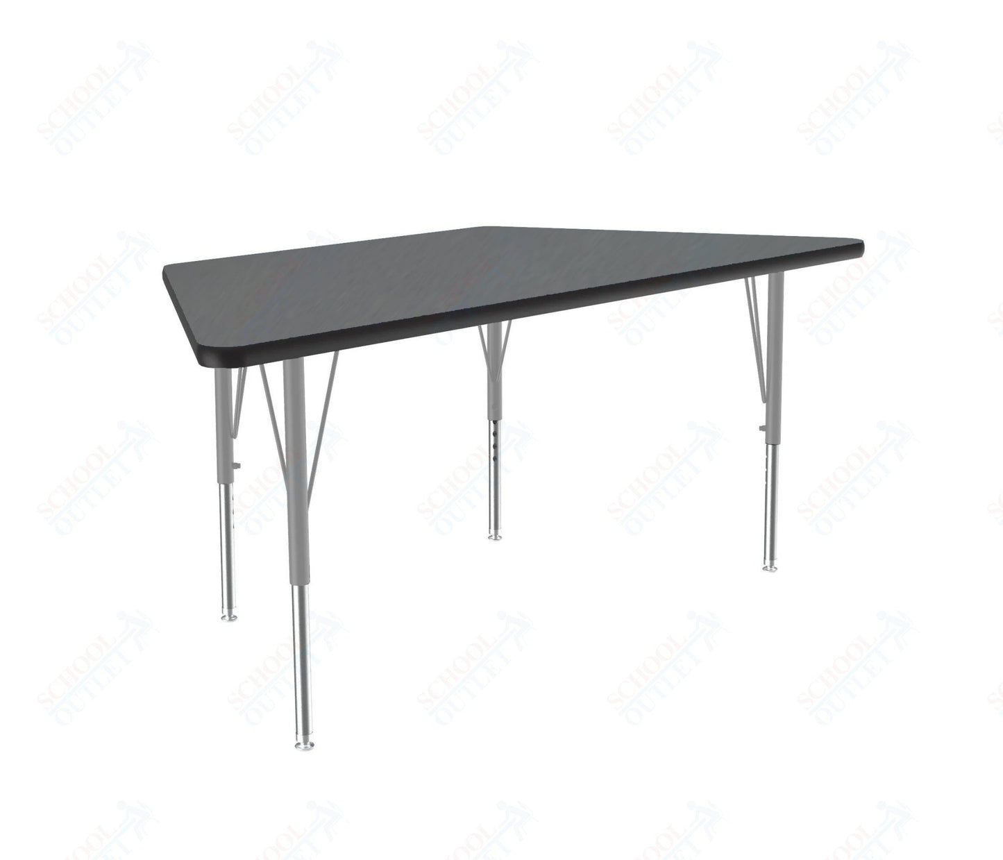 Correll Trapezoid Deluxe High - Pressure Top Activity Tables 30"W x 60"L x 19 - 29"H Adjustable Height (COR - A3060 - TRP - XX) - SchoolOutlet