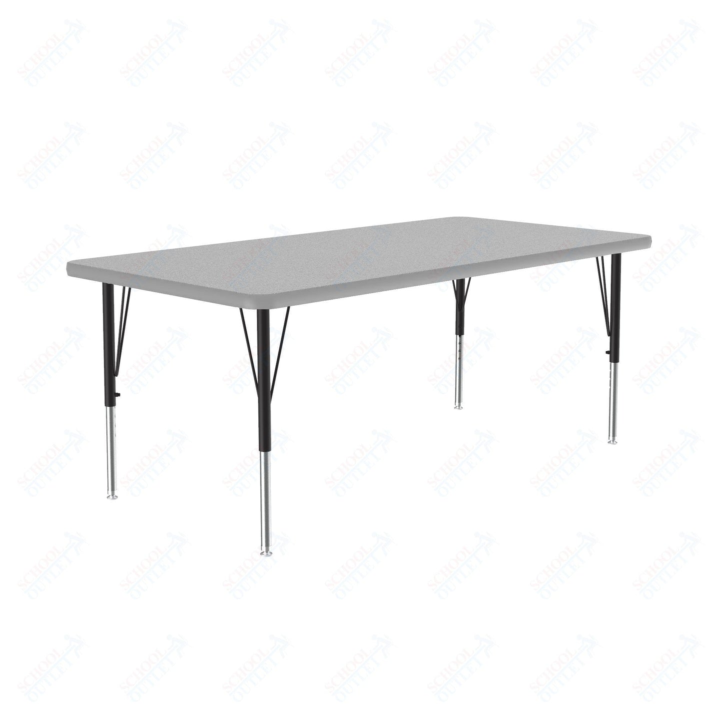 Correll Rectangular Commercial Laminate Top Activity Tables 30"W x 60"L x 19-29"H Adjustable Height (COR-A3060TF-REC-XX) - SchoolOutlet