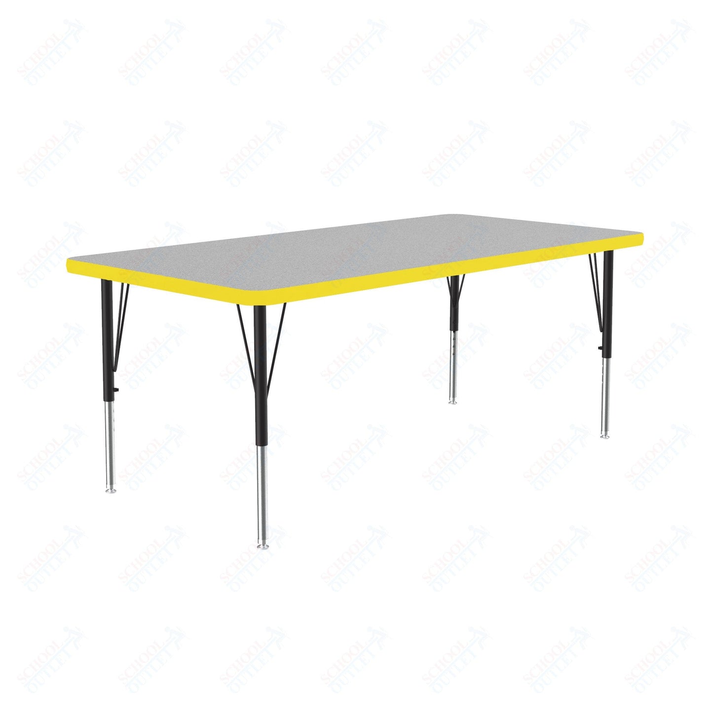 Correll Rectangular Commercial Laminate Top Activity Tables 30"W x 60"L x 19-29"H Adjustable Height (COR-A3060TF-REC-XX) - SchoolOutlet
