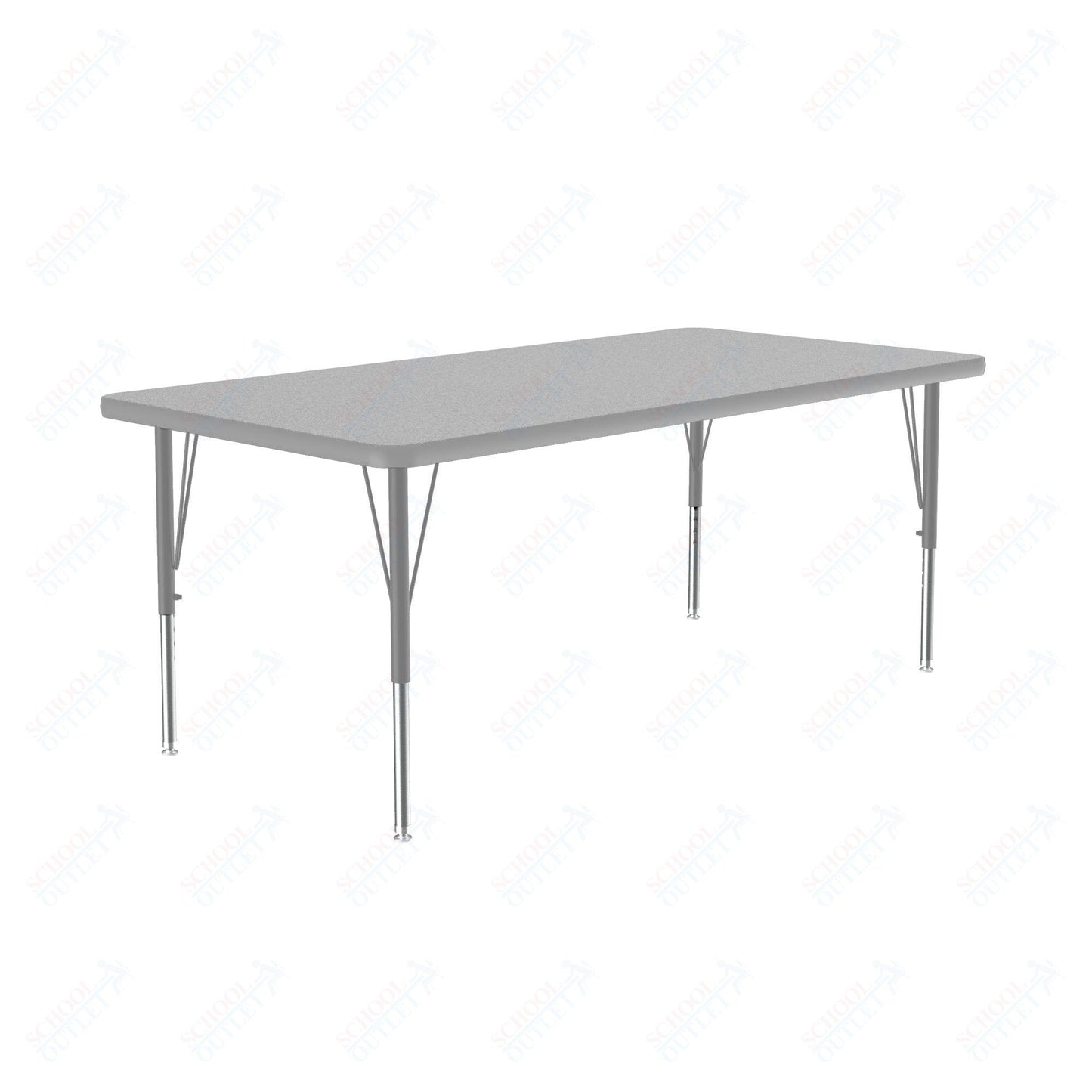Correll Rectangular Commercial Laminate Top Activity Tables 30"W x 60"L x 19-29"H Adjustable Height (COR-A3060TF-REC-XX) - SchoolOutlet