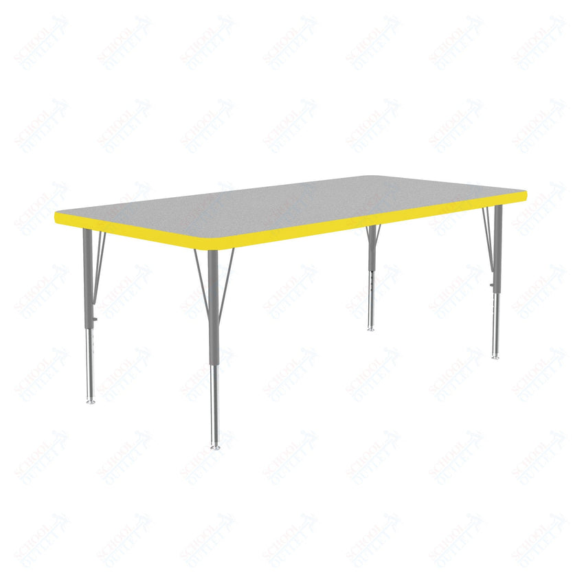 Correll Rectangular Commercial Laminate Top Activity Tables 30"W x 60"L x 19-29"H Adjustable Height (COR-A3060TF-REC-XX) - SchoolOutlet