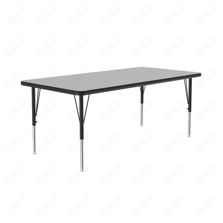 Correll Rectangular Commercial Laminate Top Activity Tables 30"W x 60"L x 19-29"H Adjustable Height (COR-A3060TF-REC-XX) - SchoolOutlet