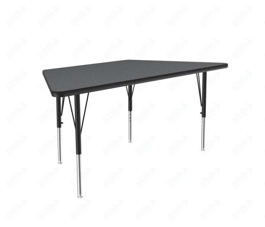 Correll Trapezoid Commercial Laminate Top Activity Tables 30"W x 60"L x 19 - 29"H Adjustable Height (COR - A3060TF - TRP - XX) - SchoolOutlet