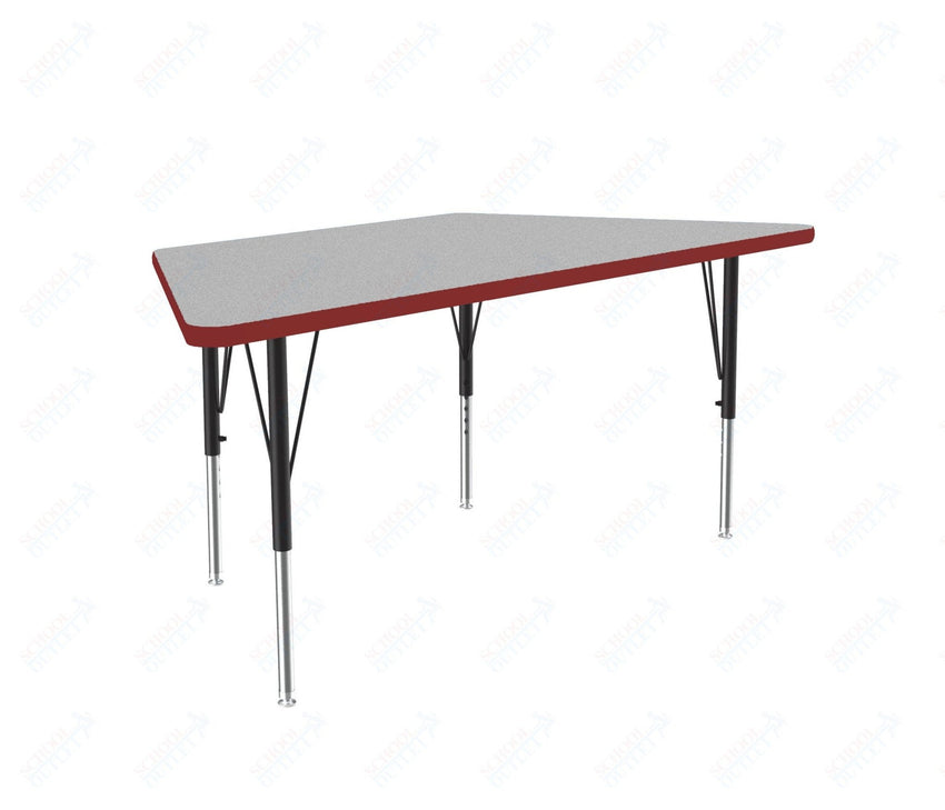 Correll Trapezoid Commercial Laminate Top Activity Tables 30"W x 60"L x 19-29"H Adjustable Height (COR-A3060TF-TRP-XX) - SchoolOutlet