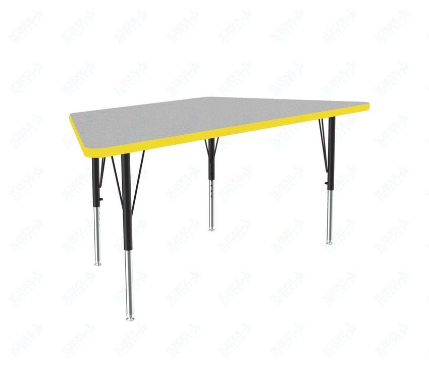 Correll Trapezoid Commercial Laminate Top Activity Tables 30"W x 60"L x 19-29"H Adjustable Height (COR-A3060TF-TRP-XX) - SchoolOutlet