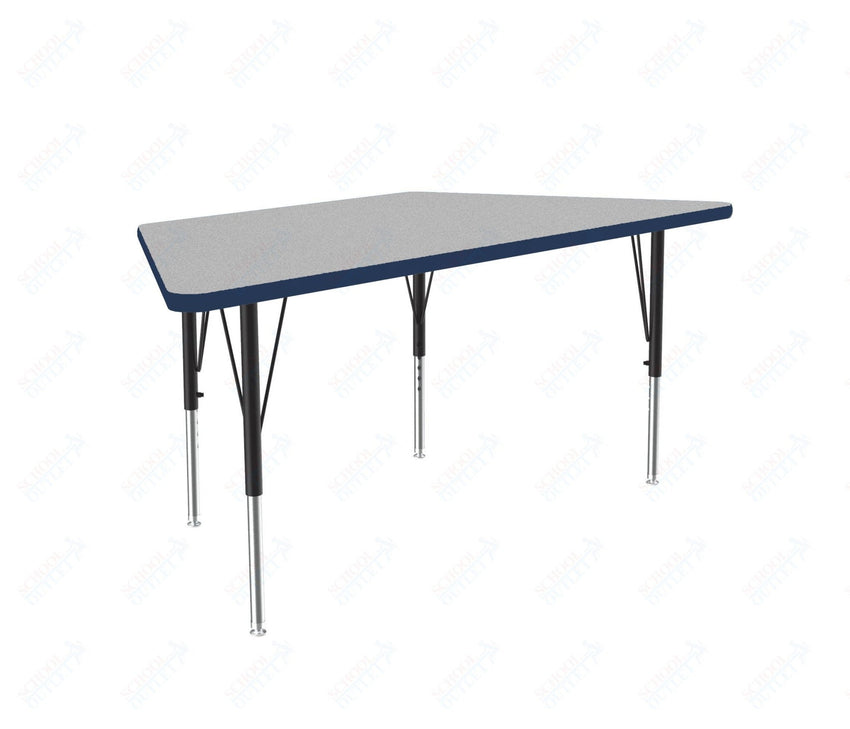 Correll Trapezoid Commercial Laminate Top Activity Tables 30"W x 60"L x 19-29"H Adjustable Height (COR-A3060TF-TRP-XX) - SchoolOutlet