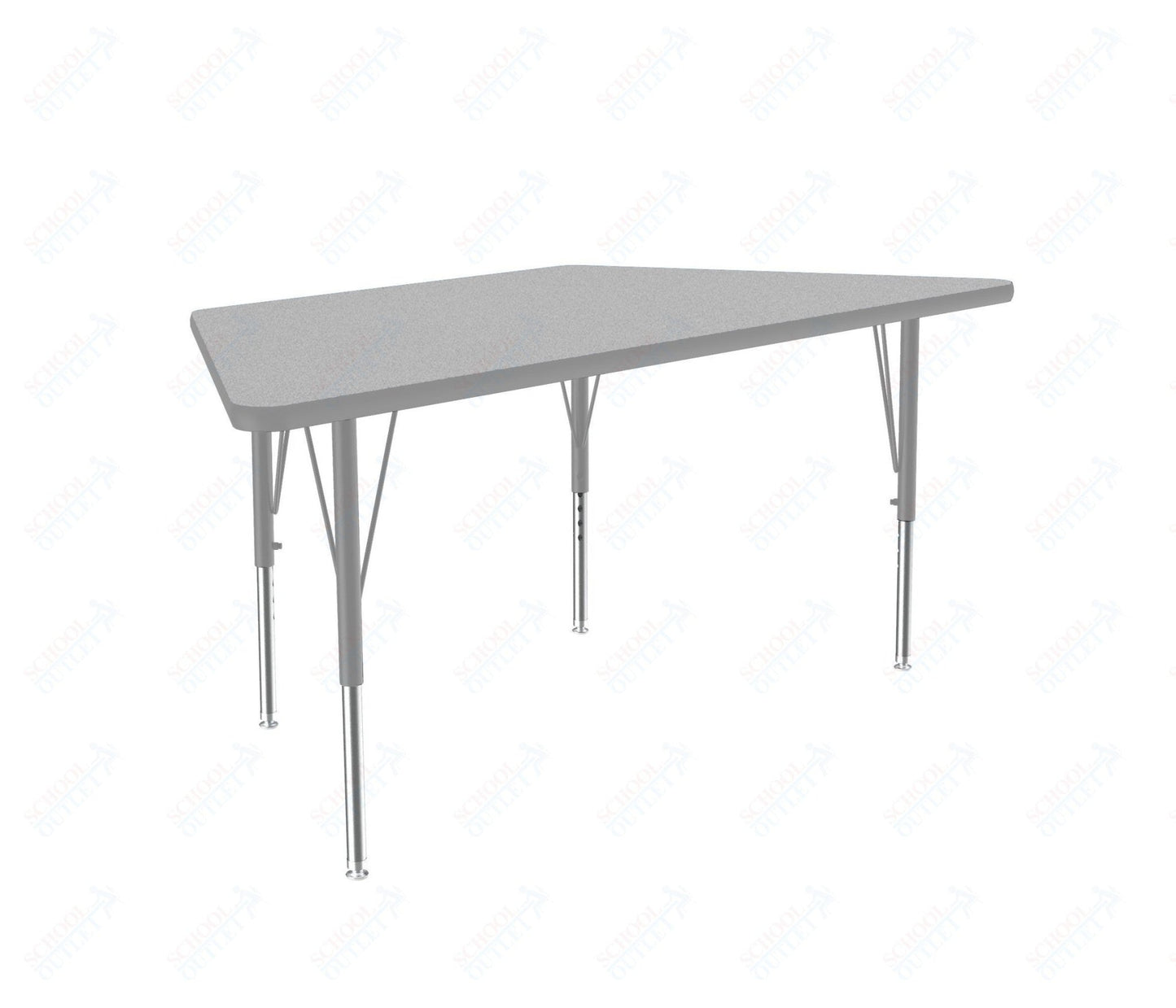Correll Trapezoid Commercial Laminate Top Activity Tables 30"W x 60"L x 19-29"H Adjustable Height (COR-A3060TF-TRP-XX) - SchoolOutlet