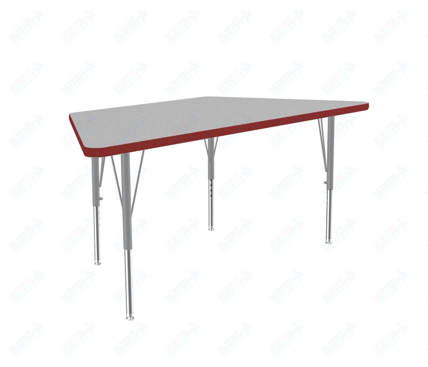 Correll Trapezoid Commercial Laminate Top Activity Tables 30"W x 60"L x 19-29"H Adjustable Height (COR-A3060TF-TRP-XX) - SchoolOutlet