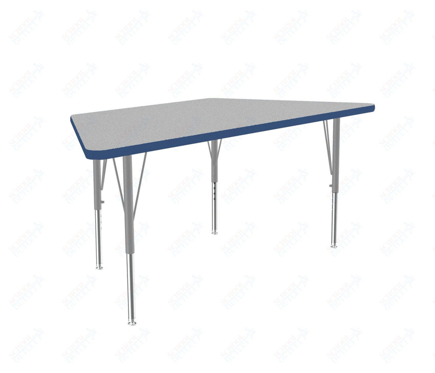Correll Trapezoid Commercial Laminate Top Activity Tables 30"W x 60"L x 19-29"H Adjustable Height (COR-A3060TF-TRP-XX) - SchoolOutlet