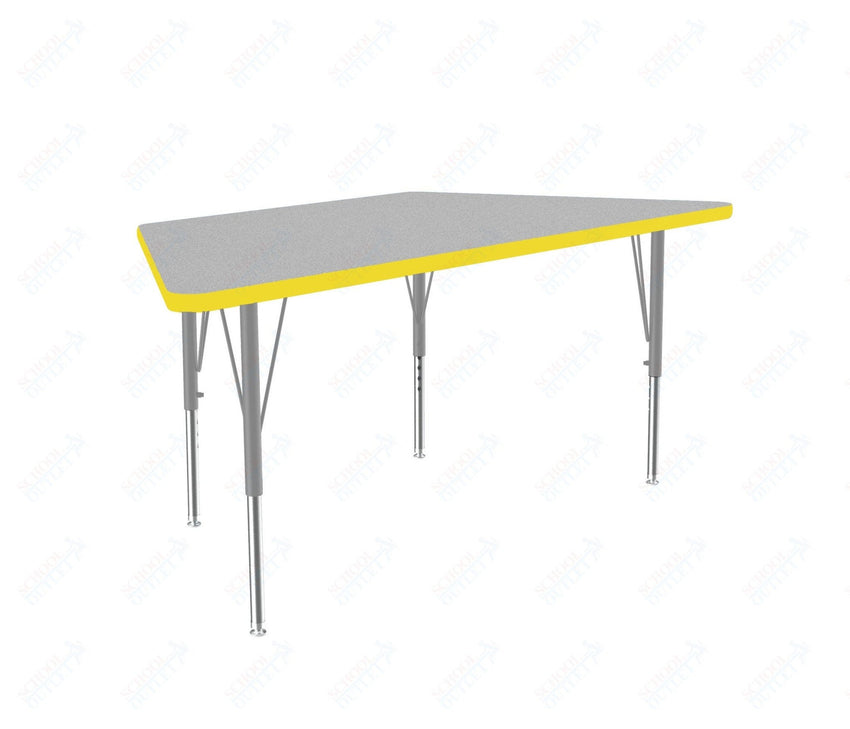 Correll Trapezoid Commercial Laminate Top Activity Tables 30"W x 60"L x 19-29"H Adjustable Height (COR-A3060TF-TRP-XX) - SchoolOutlet