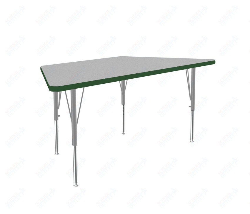 Correll Trapezoid Commercial Laminate Top Activity Tables 30"W x 60"L x 19-29"H Adjustable Height (COR-A3060TF-TRP-XX) - SchoolOutlet
