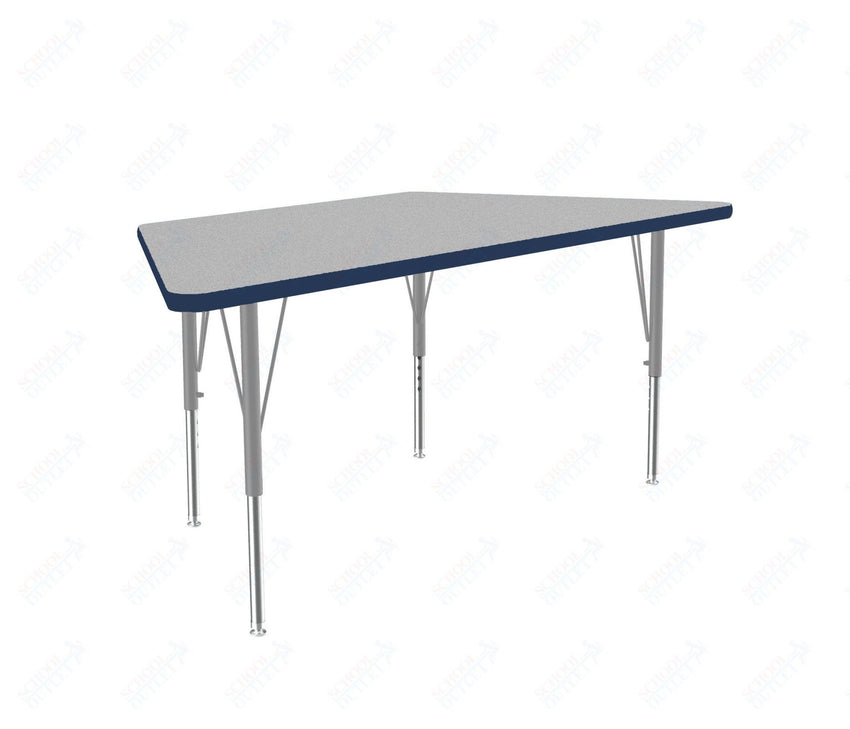 Correll Trapezoid Commercial Laminate Top Activity Tables 30"W x 60"L x 19-29"H Adjustable Height (COR-A3060TF-TRP-XX) - SchoolOutlet