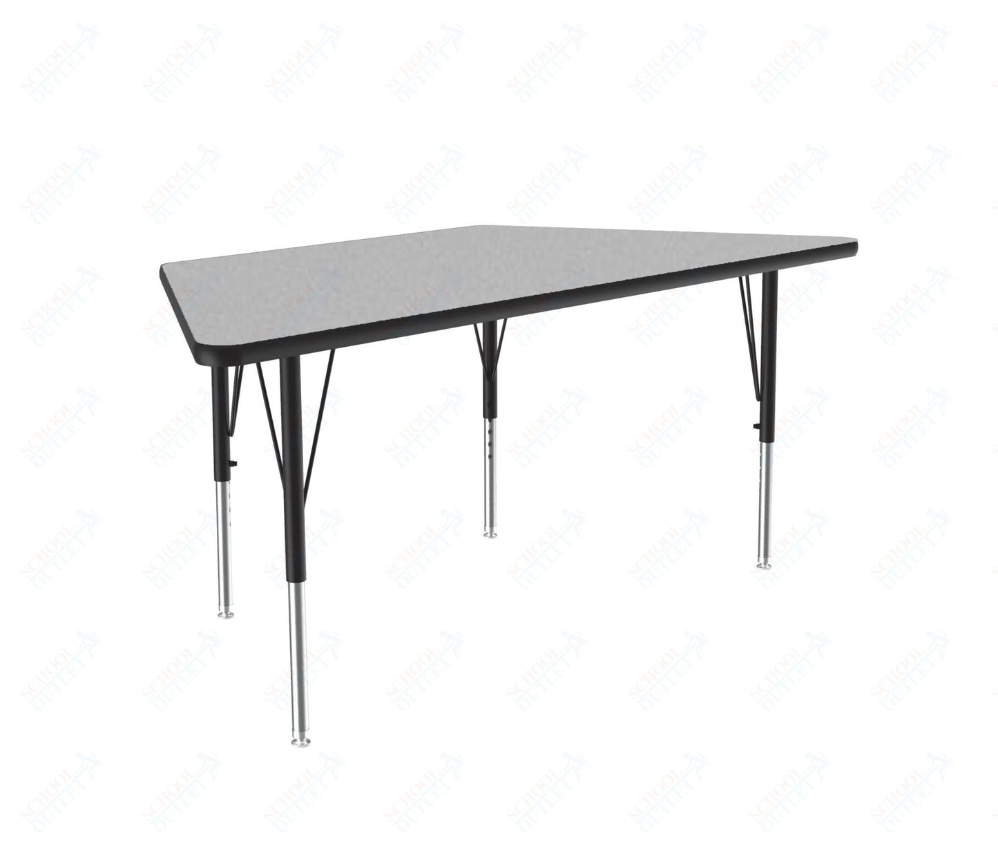 Correll Trapezoid Commercial Laminate Top Activity Tables 30"W x 60"L x 19 - 29"H Adjustable Height (COR - A3060TF - TRP - XX) - SchoolOutlet