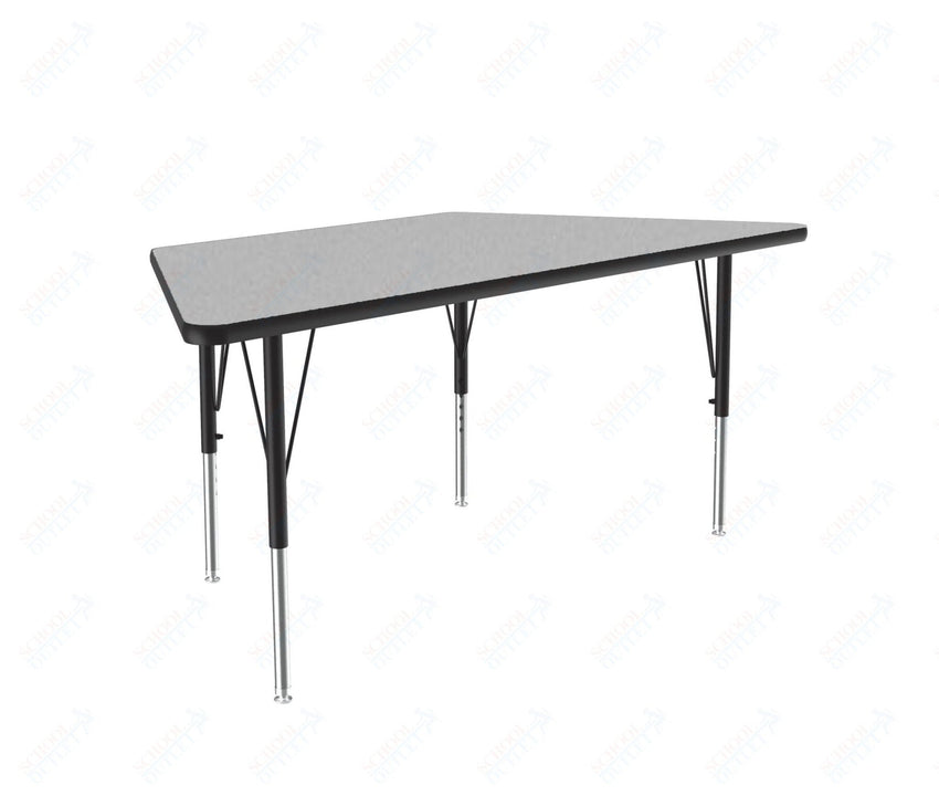 Correll Trapezoid Commercial Laminate Top Activity Tables 30"W x 60"L x 19 - 29"H Adjustable Height (COR - A3060TF - TRP - XX) - SchoolOutlet