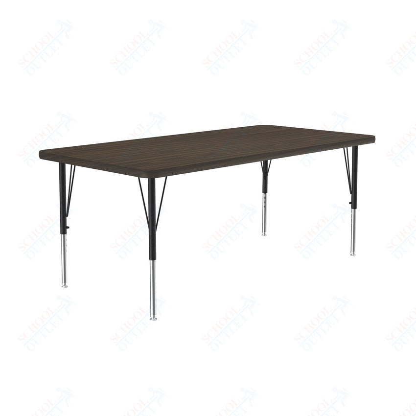 Correll Rectangular Deluxe High - Pressure Top Activity Tables with Adjustable Height 30"W x 72"L x 19 - 29"H (COR - A3072 - XX) - SchoolOutlet