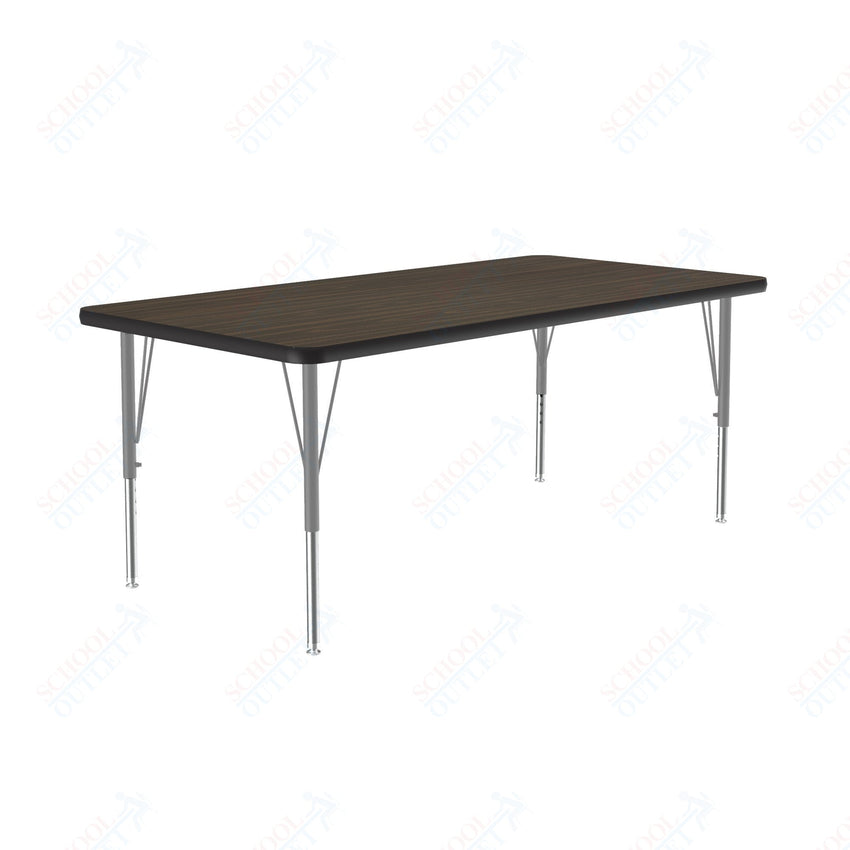 Correll Rectangular Deluxe High - Pressure Top Activity Tables with Adjustable Height 30"W x 72"L x 19 - 29"H (COR - A3072 - XX) - SchoolOutlet