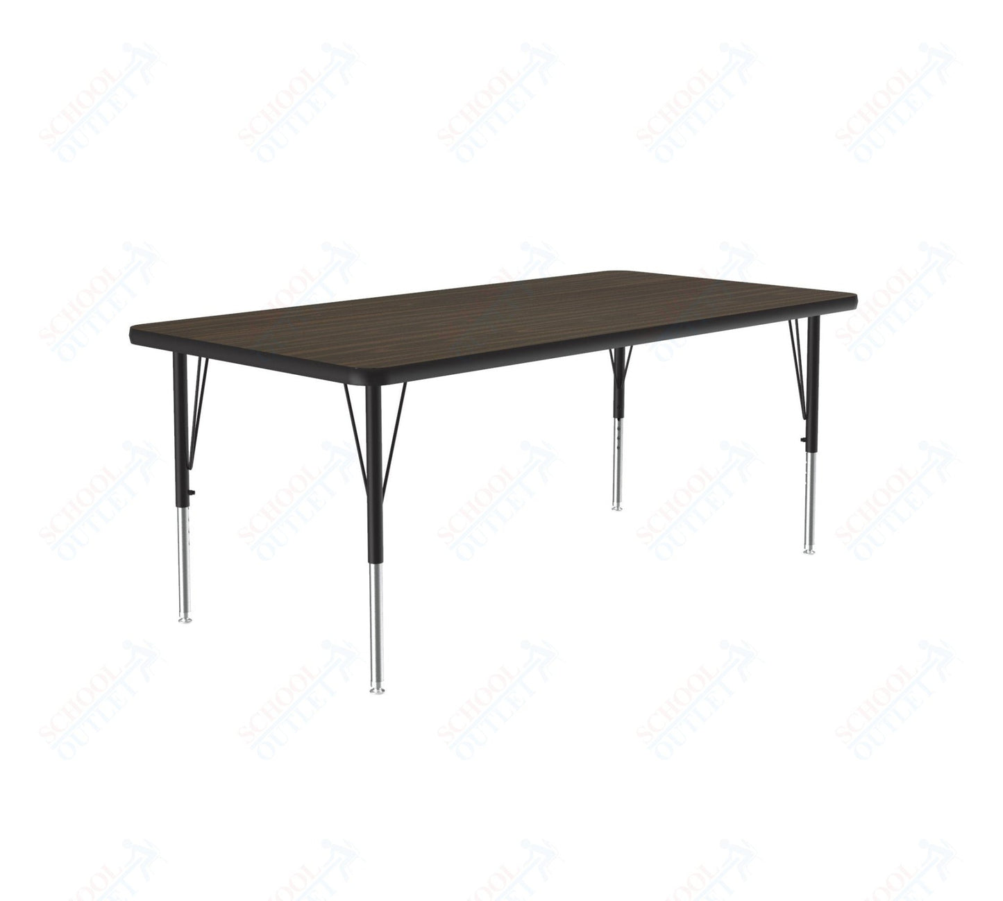 Correll Rectangular Deluxe High - Pressure Top Activity Tables with Adjustable Height 30"W x 72"L x 19 - 29"H (COR - A3072 - XX) - SchoolOutlet