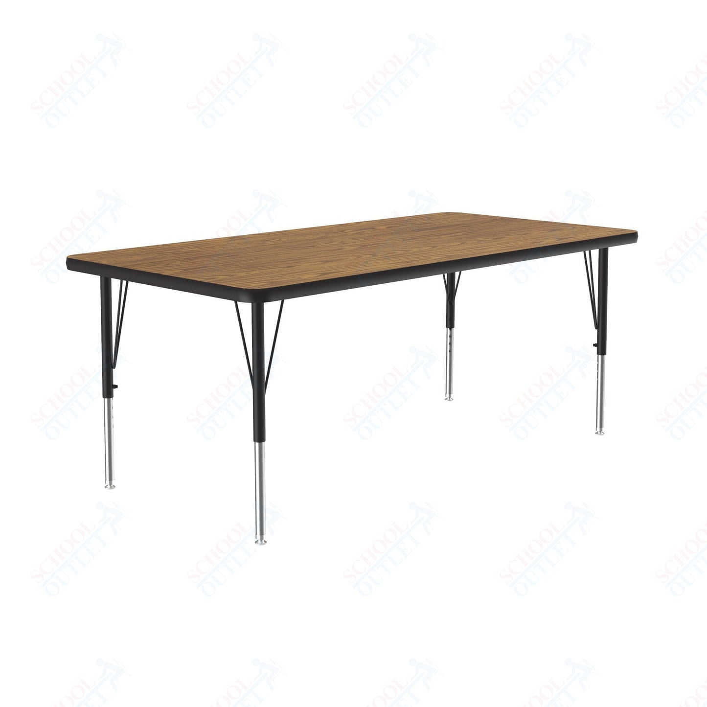 Correll Rectangular Deluxe High - Pressure Top Activity Tables with Adjustable Height 30"W x 72"L x 19 - 29"H (COR - A3072 - XX) - SchoolOutlet