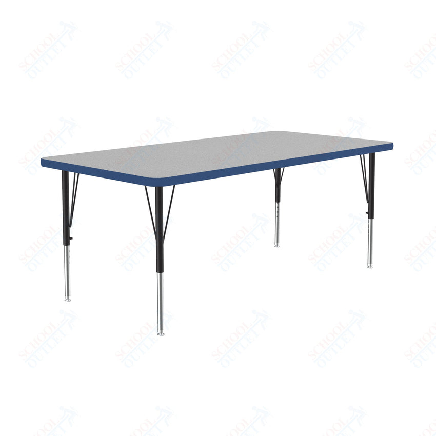 Correll Rectangular Deluxe High - Pressure Top Activity Tables with Adjustable Height 30"W x 72"L x 19 - 29"H (COR - A3072 - XX) - SchoolOutlet