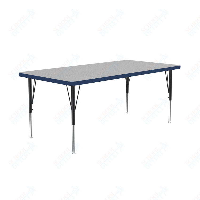 Correll Rectangular Deluxe High - Pressure Top Activity Tables with Adjustable Height 30"W x 72"L x 19 - 29"H (COR - A3072 - XX) - SchoolOutlet