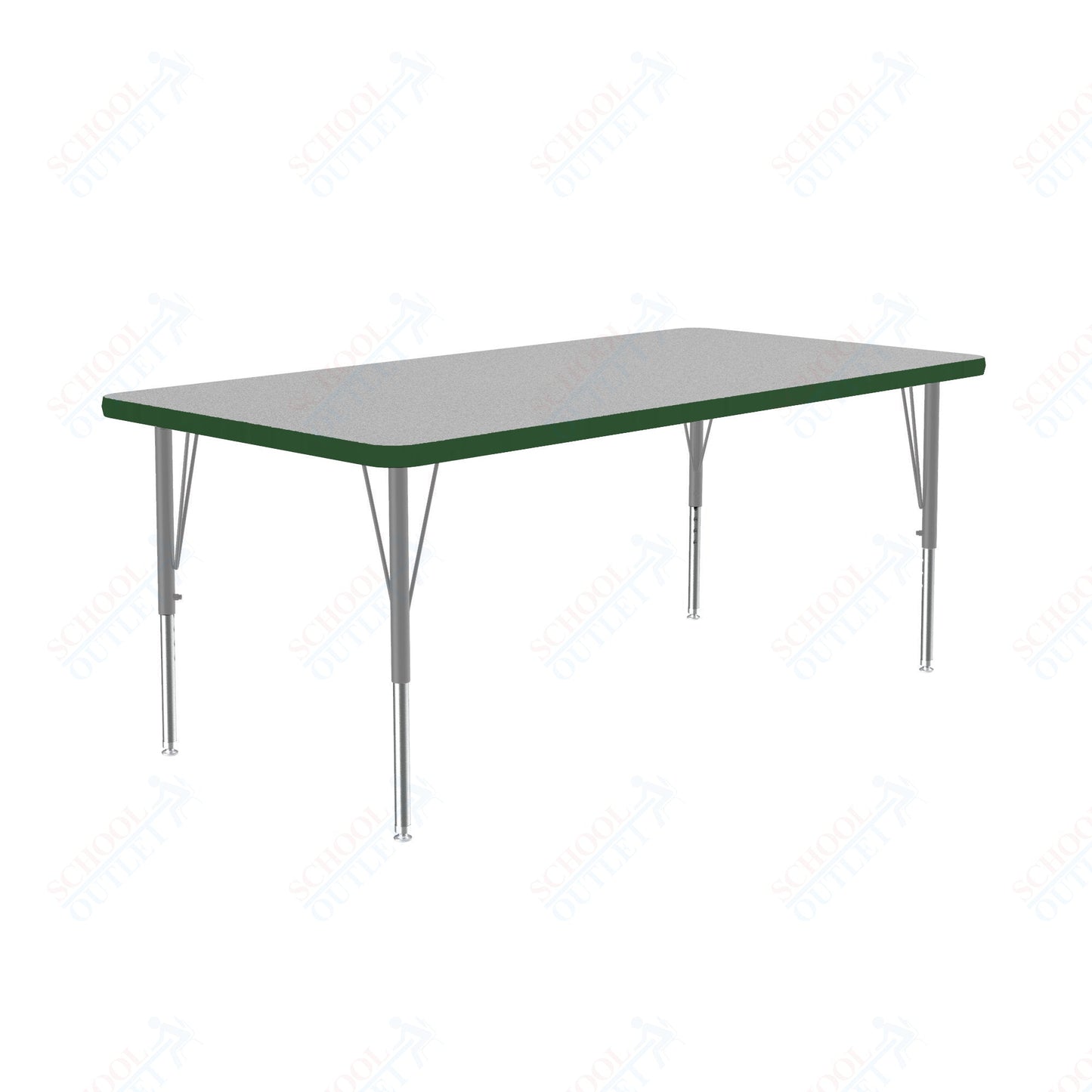 Correll Rectangular Deluxe High - Pressure Top Activity Tables with Adjustable Height 30"W x 72"L x 19 - 29"H (COR - A3072 - XX) - SchoolOutlet