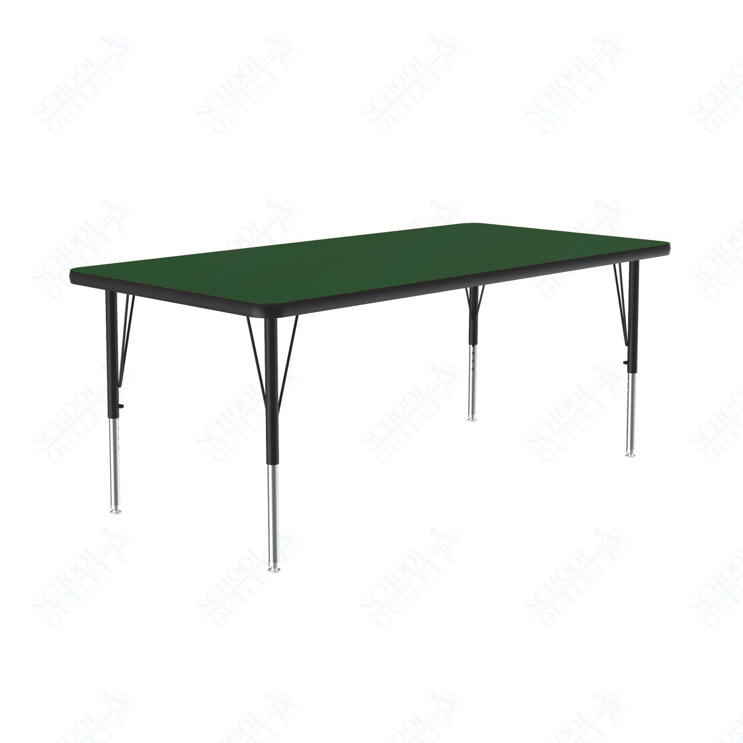 Correll Rectangular Deluxe High - Pressure Top Activity Tables with Adjustable Height 30"W x 72"L x 19 - 29"H (COR - A3072 - XX) - SchoolOutlet