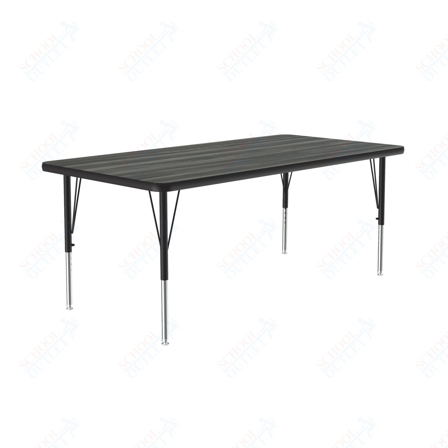 Correll Rectangular Deluxe High - Pressure Top Activity Tables with Adjustable Height 30"W x 72"L x 19 - 29"H (COR - A3072 - XX) - SchoolOutlet
