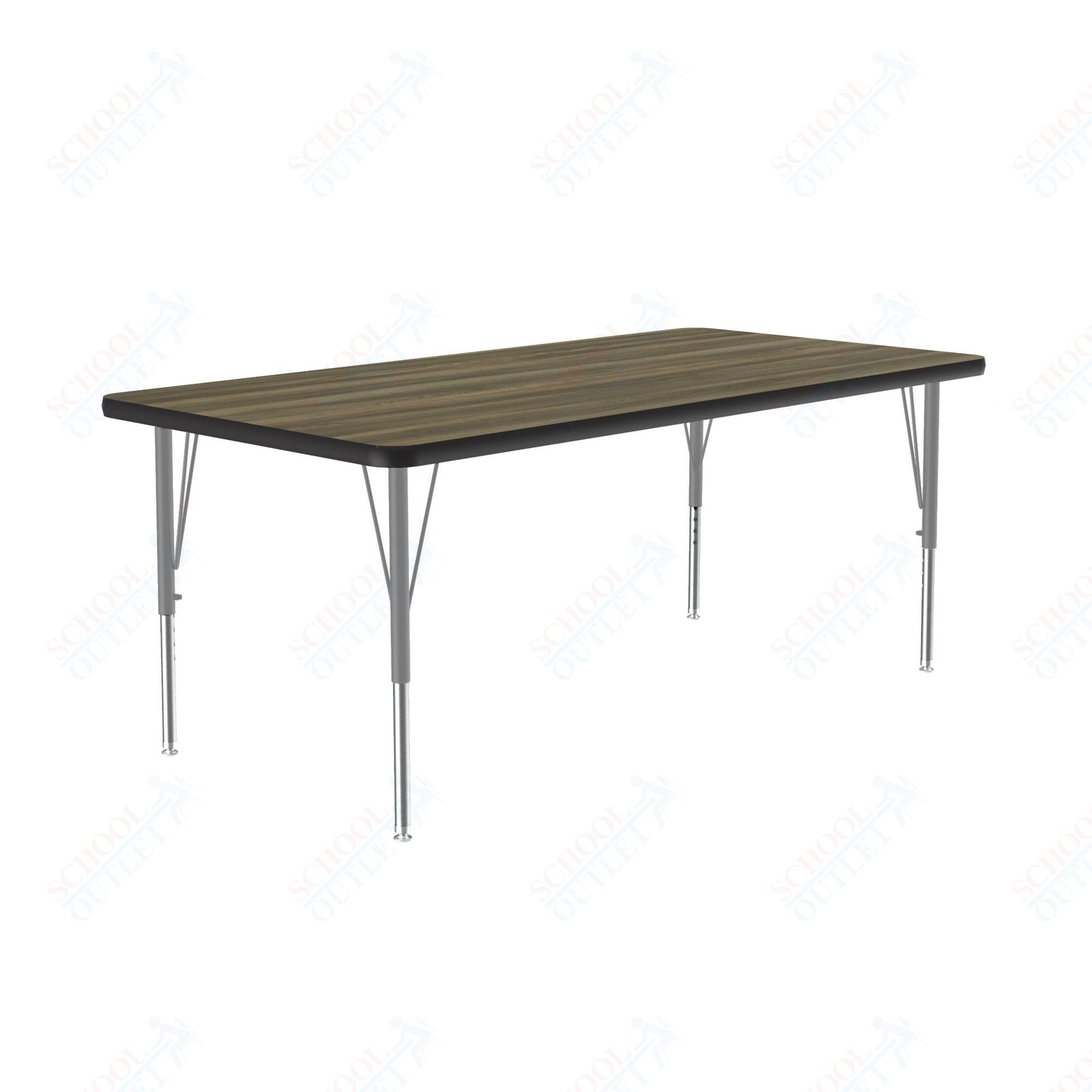 Correll Rectangular Deluxe High - Pressure Top Activity Tables with Adjustable Height 30"W x 72"L x 19 - 29"H (COR - A3072 - XX) - SchoolOutlet