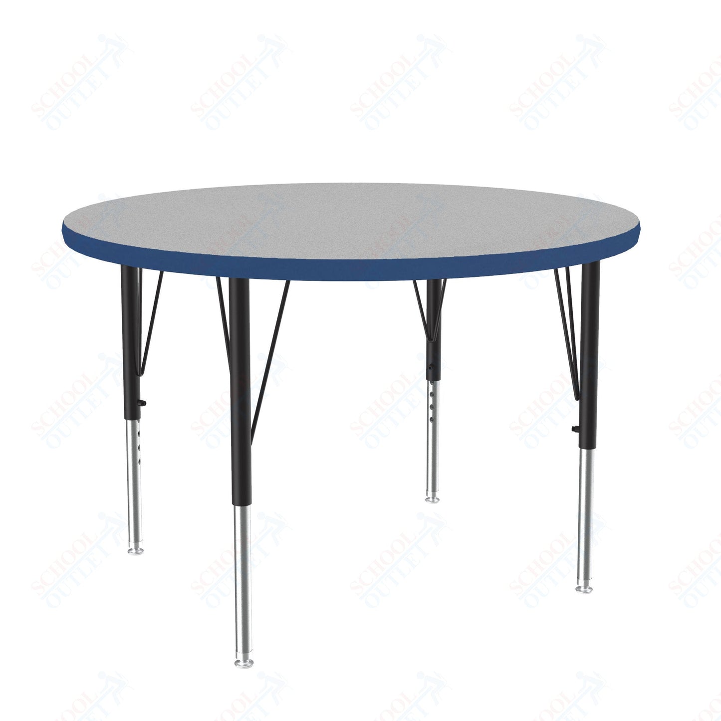 Correll Round Deluxe High - Pressure Top Activity Tables 36"W x 36"L x 19 - 29"H Adjustable Height (COR - A36 - RND - XX) - SchoolOutlet