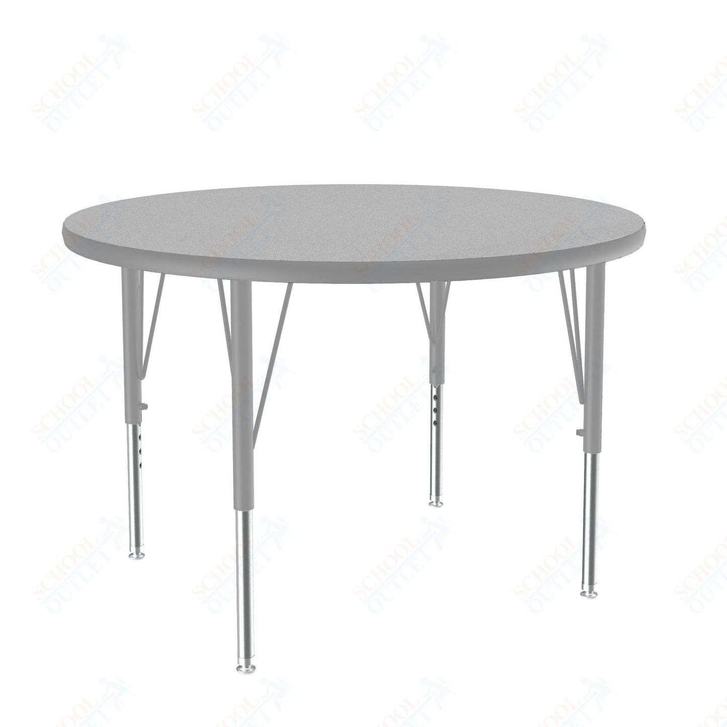 Correll Round Deluxe High - Pressure Top Activity Tables 36"W x 36"L x 19 - 29"H Adjustable Height (COR - A36 - RND - XX) - SchoolOutlet