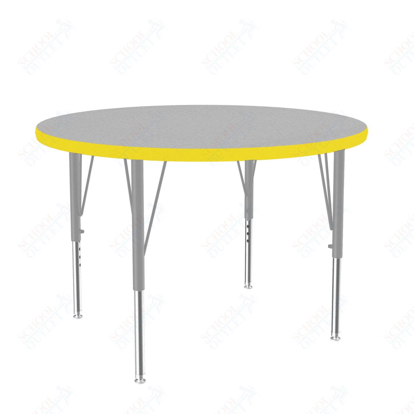 Correll Round Deluxe High - Pressure Top Activity Tables 36"W x 36"L x 19 - 29"H Adjustable Height (COR - A36 - RND - XX) - SchoolOutlet