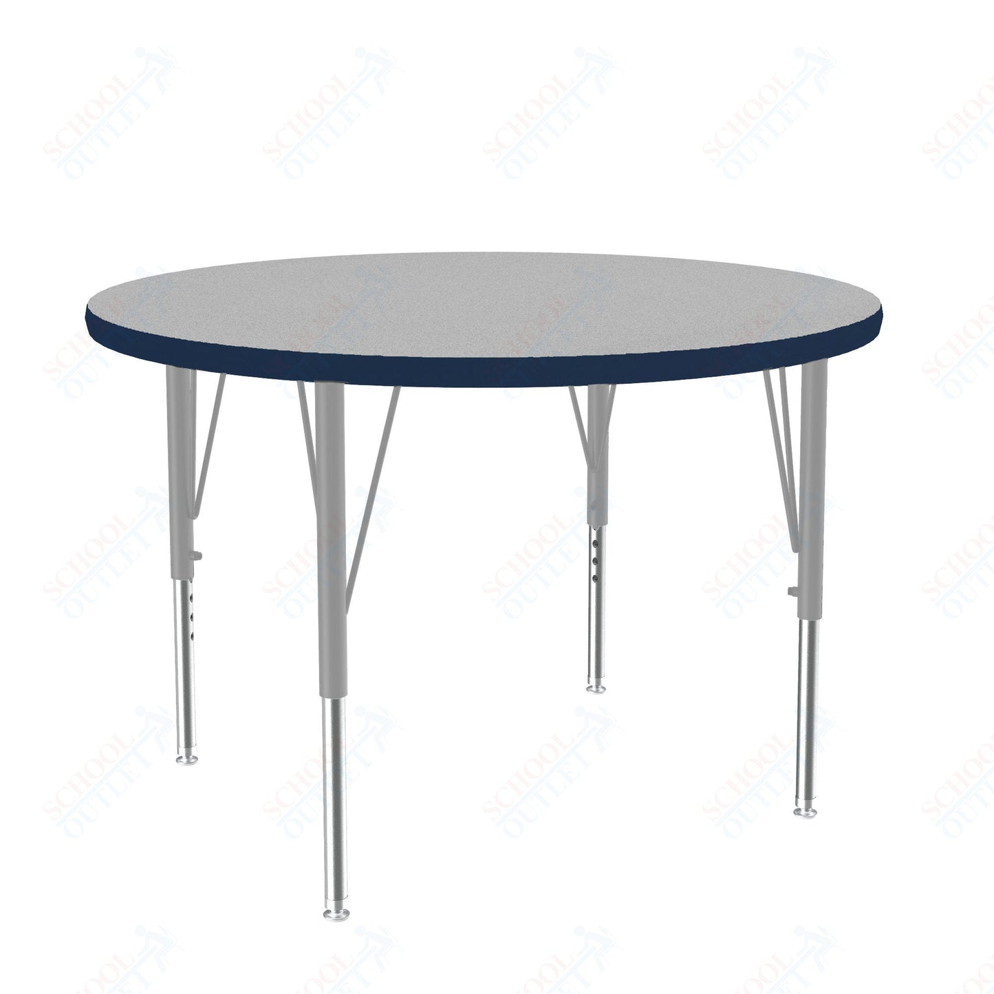 Correll Round Deluxe High - Pressure Top Activity Tables 36"W x 36"L x 19 - 29"H Adjustable Height (COR - A36 - RND - XX) - SchoolOutlet