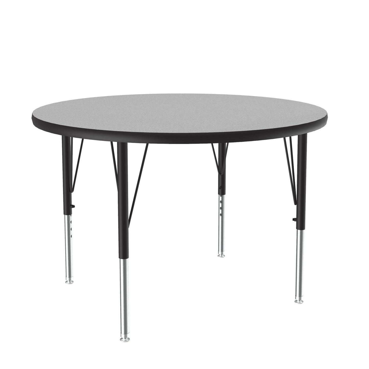Correll Round Deluxe High - Pressure Top Activity Tables 36"W x 36"L x 19 - 29"H Adjustable Height (COR - A36 - RND - XX) - SchoolOutlet