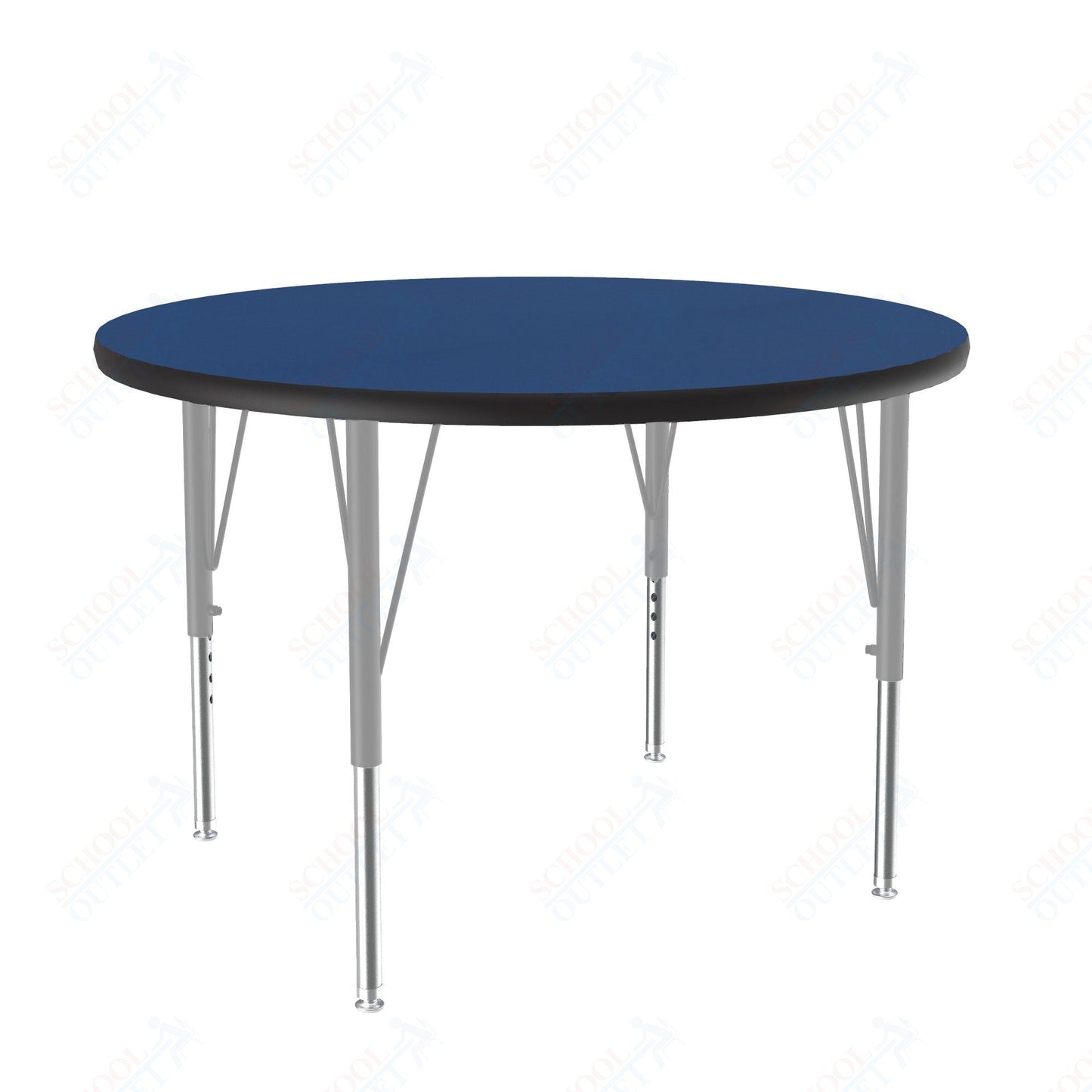 Correll Round Deluxe High - Pressure Top Activity Tables 36"W x 36"L x 19 - 29"H Adjustable Height (COR - A36 - RND - XX) - SchoolOutlet