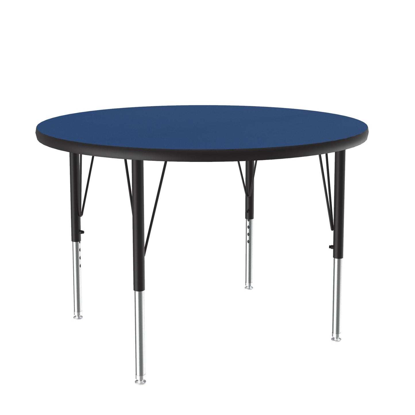 Correll Round Deluxe High - Pressure Top Activity Tables 36"W x 36"L x 19 - 29"H Adjustable Height (COR - A36 - RND - XX) - SchoolOutlet