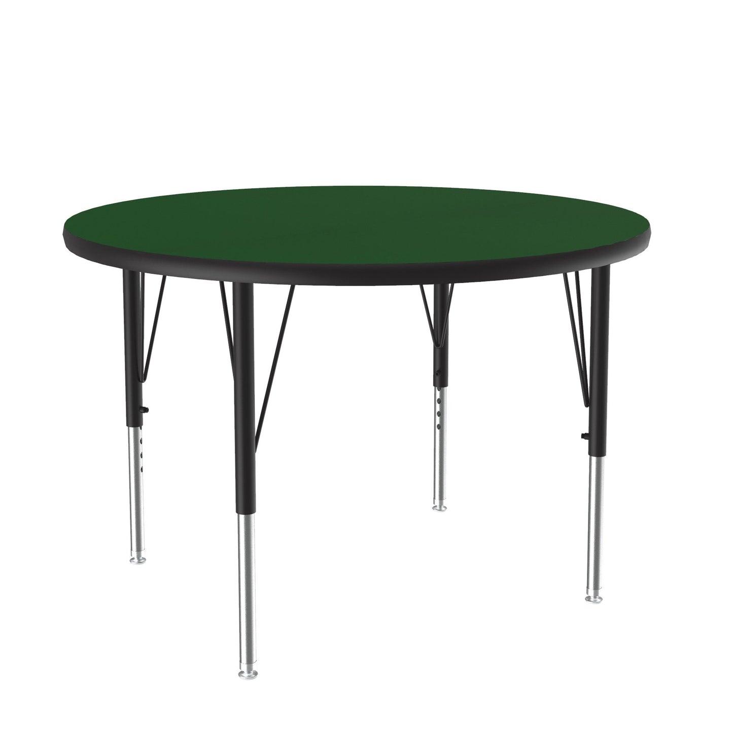 Correll Round Deluxe High - Pressure Top Activity Tables 36"W x 36"L x 19 - 29"H Adjustable Height (COR - A36 - RND - XX) - SchoolOutlet