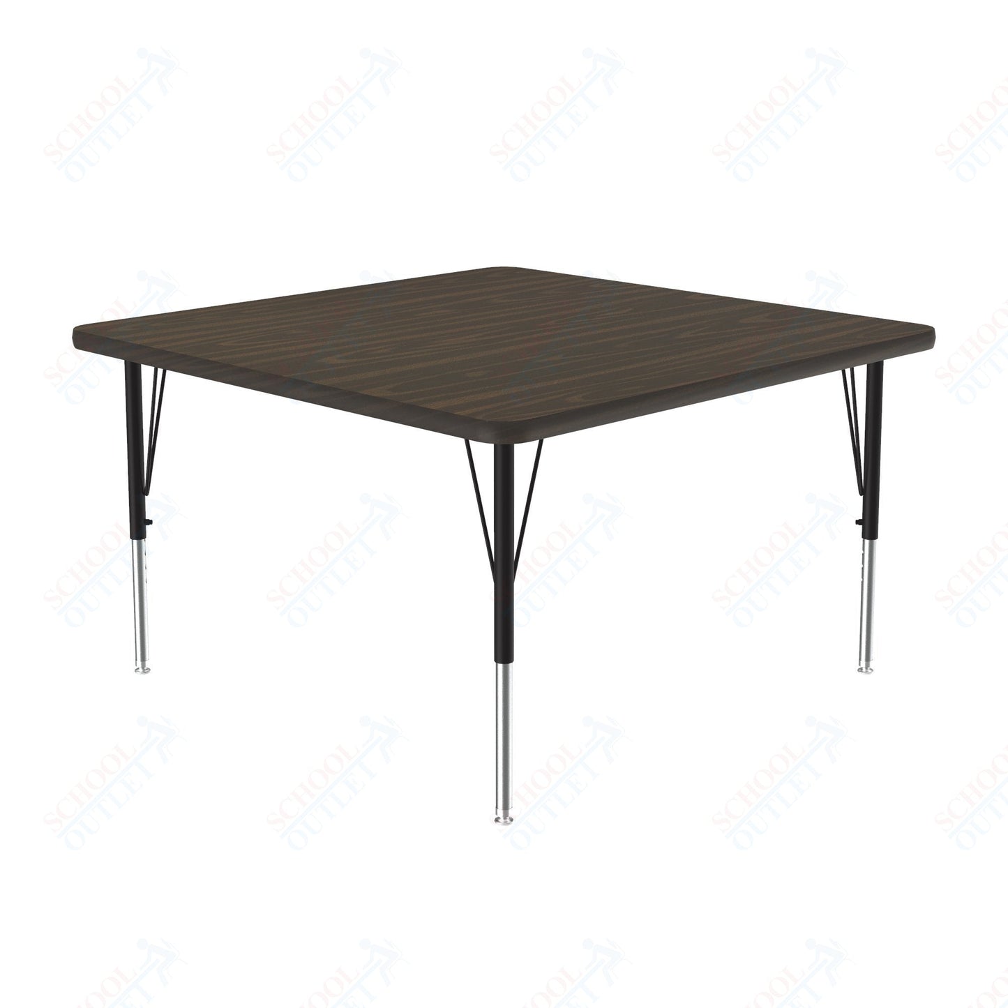 Correll Square Deluxe High - Pressure Top Activity Tables 36"W x 36"L x 19 - 29"H Adjustable Height (COR - A3636 - SQ - XX) - SchoolOutlet