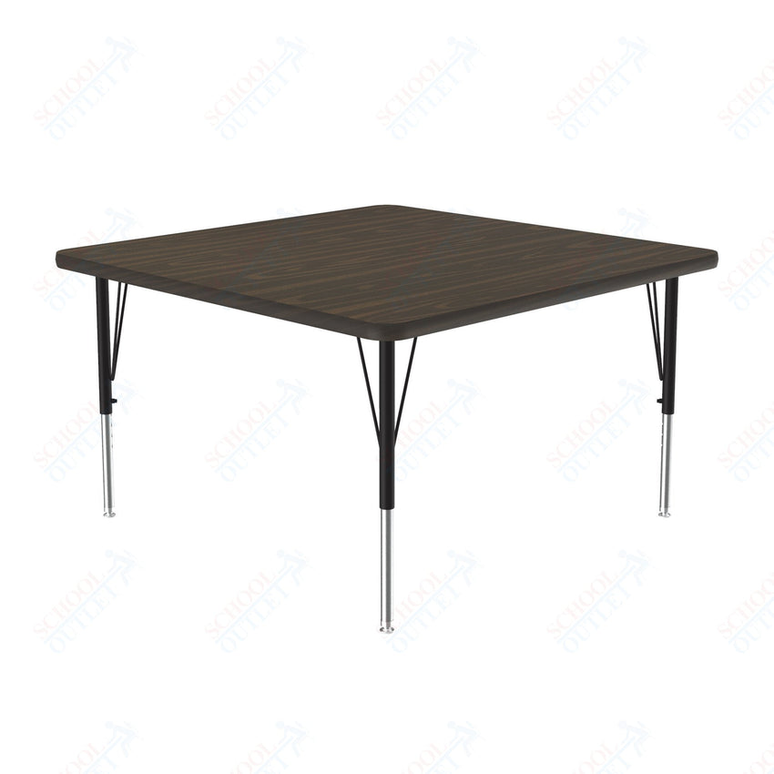 Correll Square Deluxe High - Pressure Top Activity Tables 36"W x 36"L x 19 - 29"H Adjustable Height (COR - A3636 - SQ - XX) - SchoolOutlet