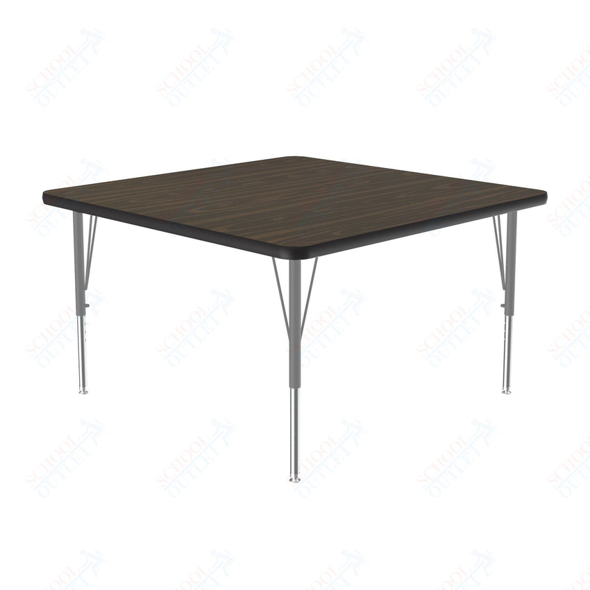 Correll Square Deluxe High - Pressure Top Activity Tables 36"W x 36"L x 19 - 29"H Adjustable Height (COR - A3636 - SQ - XX) - SchoolOutlet