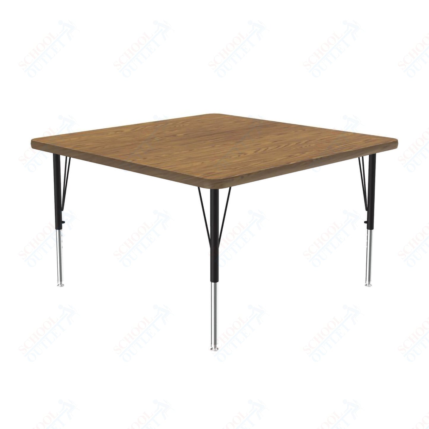 Correll Square Deluxe High - Pressure Top Activity Tables 36"W x 36"L x 19 - 29"H Adjustable Height (COR - A3636 - SQ - XX) - SchoolOutlet