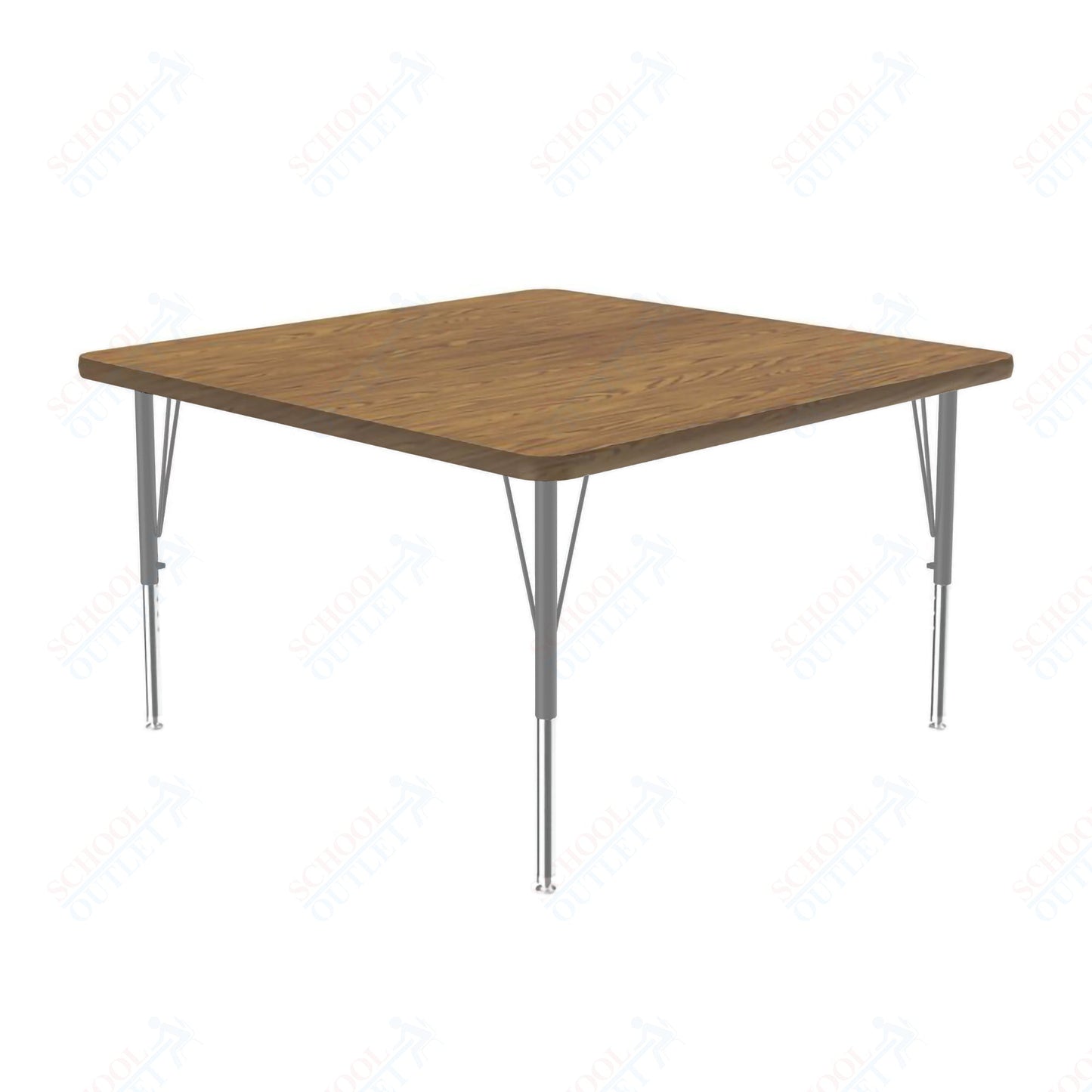 Correll Square Deluxe High - Pressure Top Activity Tables 36"W x 36"L x 19 - 29"H Adjustable Height (COR - A3636 - SQ - XX) - SchoolOutlet
