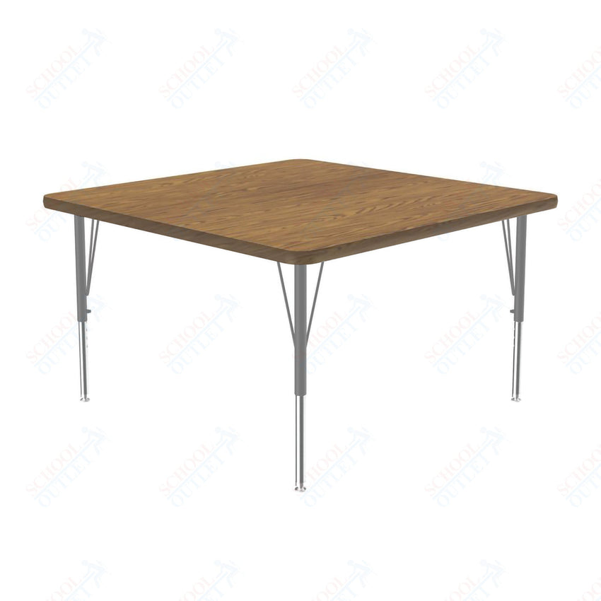 Correll Square Deluxe High - Pressure Top Activity Tables 36"W x 36"L x 19 - 29"H Adjustable Height (COR - A3636 - SQ - XX) - SchoolOutlet