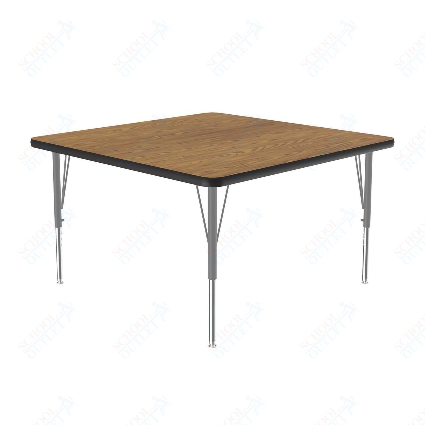 Correll Square Deluxe High - Pressure Top Activity Tables 36"W x 36"L x 19 - 29"H Adjustable Height (COR - A3636 - SQ - XX) - SchoolOutlet
