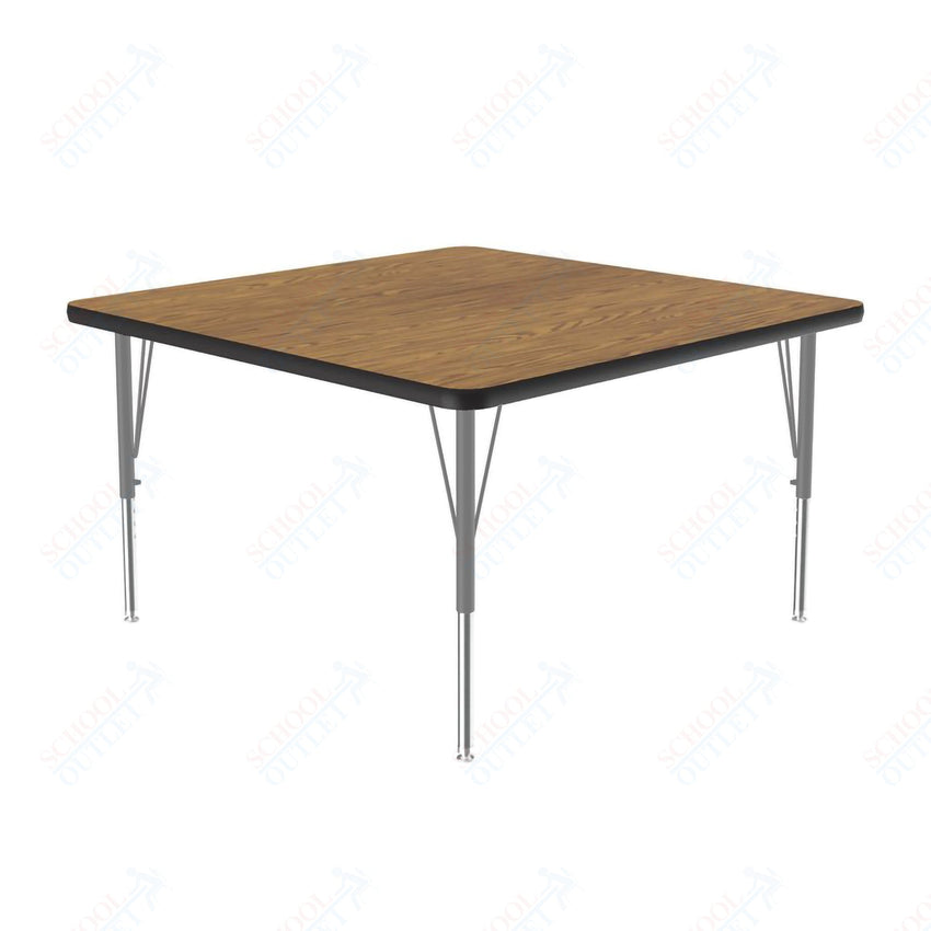 Correll Square Deluxe High - Pressure Top Activity Tables 36"W x 36"L x 19 - 29"H Adjustable Height (COR - A3636 - SQ - XX) - SchoolOutlet